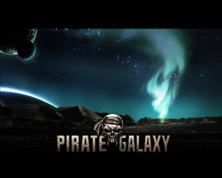 Space skull green aurora scene - a space scene free wallpaper for desktop