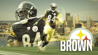 Football players running field city - two football player free wallpaper