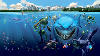 Shark ocean animals city bridge - drew struzan free wallpaper