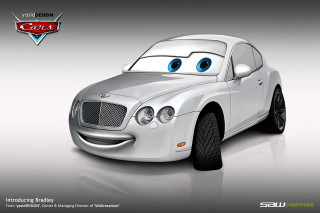 Cartoon character car big blue - barron storey free wallpaper