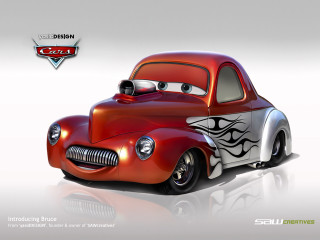 Red car black white design 3 - car free wallpaper