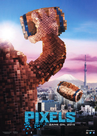 Pixel hand beer mug cityscape - a city free wallpaper