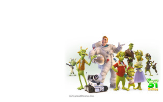 Cartoon characters space suit group - a group of cartoon characters free wallpaper