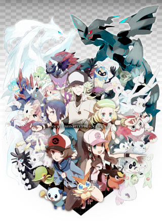 Pokemon circle colorful background gathering - a background free wallpaper