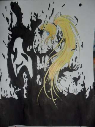 Alice blonde blue eyes floating - a piece of paper free wallpaper