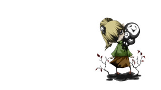 Cartoon character holding balloon with - a face free wallpaper