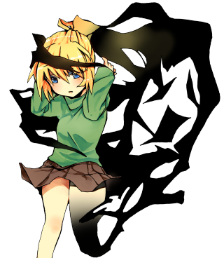 Girl hat green shirt black - autodestructive art free wallpaper