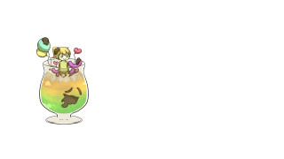 Cartoon glass drink doll candy - a mosaic free wallpaper