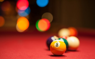 Pool table nine billiards bokeh - a pool table free wallpaper