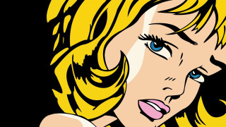 Blonde woman surprised blue eyes - edwin georgi free wallpaper