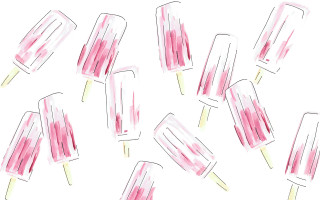 Popsicles on stick white surface - a white surface free wallpaper