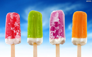 Four popsicles colored ice cream - different free wallpaper for desktop