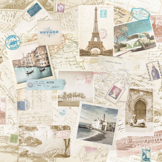 Eiffel tower postcards bunch collection - a detailed matte painting free wallpaper