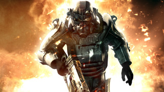 Futuristic man suit gun fire 3 - ed benedict free wallpaper