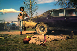 Man car field dead man - david lachapelle free wallpaper