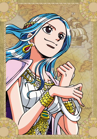 Woman blue hair necklace ship - daphne allen free wallpaper