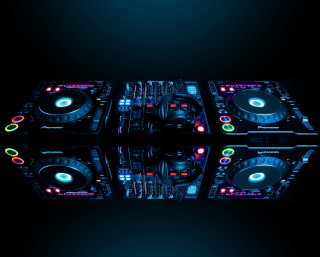 Dj set mirror reflection dark - a mirror free wallpaper