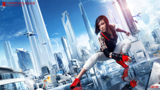 Futuristic city woman red shoes - a futuristic city free wallpaper