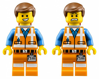 Lego man brown hair blue - blue shirt free wallpaper