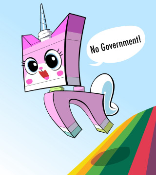 Cartoon character flying speech bubble - free cyberpunk wallpaper