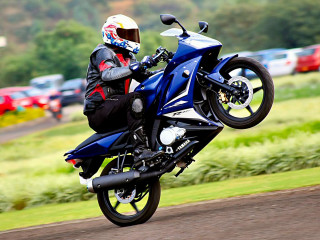 Motorcycle ride road grass field - car free wallpaper