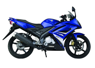 Blue motorcycle digital rendering white - a black handlebar free wallpaper