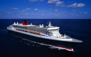Cruise ship ocean sunny day 6 - a large cruise ship sailing in the ocean free wallpaper