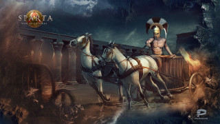 Man riding white horse carriage - a white horse free wallpaper