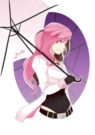 Woman pink hair umbrella pink - a pink scarf free wallpaper