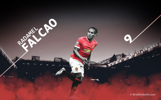 Man red shirt kicking soccer 5 - a soccer ball free wallpaper