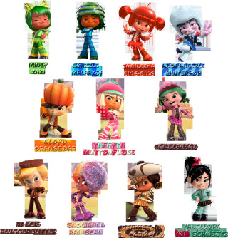 Cartoon characters expressions promo toyism - poster art free wallpaper