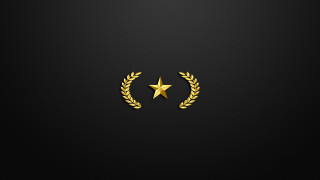 Gold star laurel logo black - neoclassicism free wallpaper for desktop