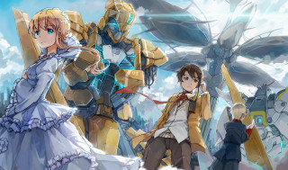 Group people giant robot statue - aimitsu free wallpaper