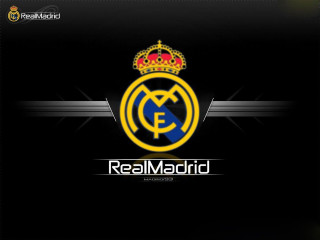 Black background gold blue logo - photo real free wallpaper