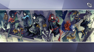 Cartoon characters group wallpaper blue - a wallpaper background free wallpaper