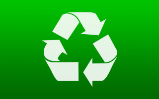 Green square recycle symbol rectangle - vector curve free wallpaper