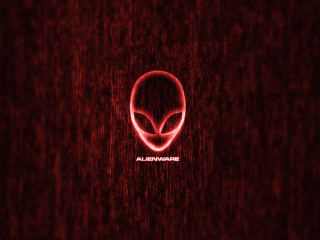 Red alien face alienware center - alien free wallpaper