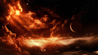 Orange black cloud bright light 2 - bright free wallpaper