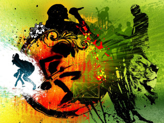 Colorful background horse rider paint - black arts movement free wallpaper