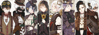 Anime characters outfits hairstyles group - steampunk free wallpaper