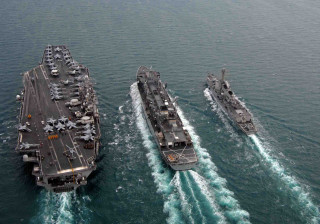 Three ships military watercraft precisionism - epic scale free wallpaper