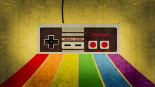 Nintendo controller rainbow table yellow 2 - video game free wallpaper