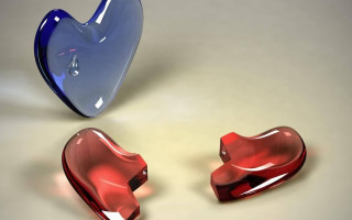 Heart shaped couple on tabletop - a table top free wallpaper