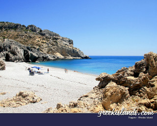 Beach rocky cliff blue water - land art free wallpaper