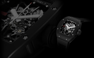 Black watch modular 3d render - a watch free wallpaper