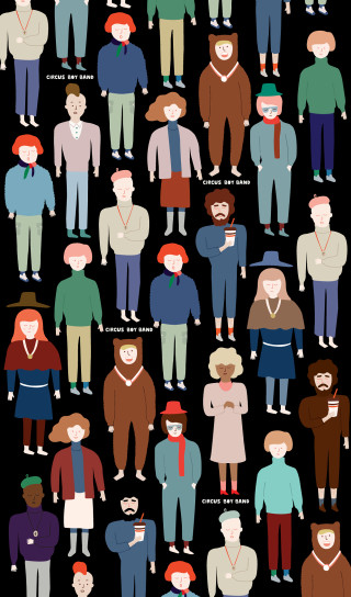 Group people black background colors - arie smit free wallpaper