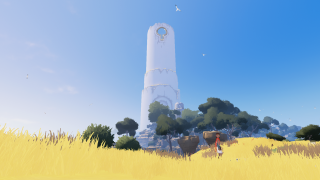 Tall white tower grass forest - the middle of a field free wallpaper