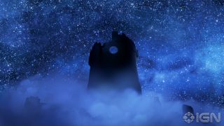 Tall tower night sky stars - matte painting concept art free wallpaper