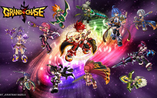 Cartoon characters space stars purple - grand free wallpaper