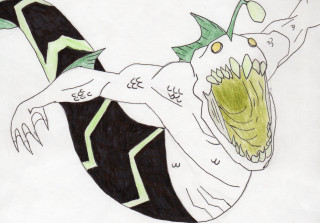 Woman fish mouth drawing artwork - a fish free wallpaper